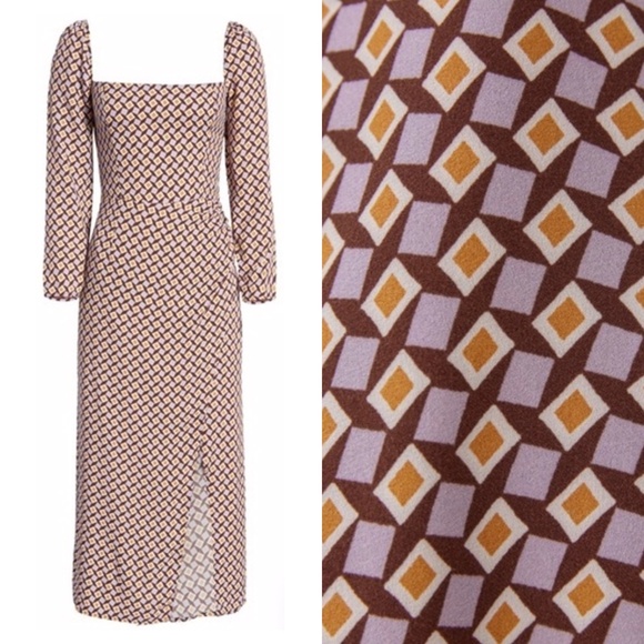 NEW Reformation Hilda Dress Plaza 0 - Picture 1 of 17